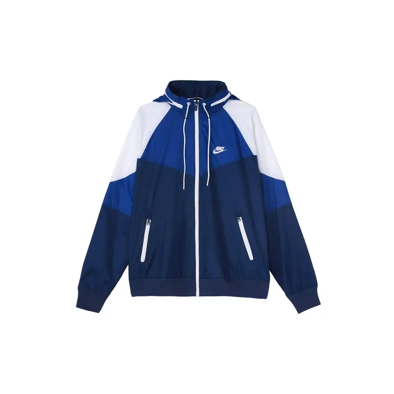 Giacca a vento casual con cappuccio da uomo capispalla blu AR2210-492 XXL