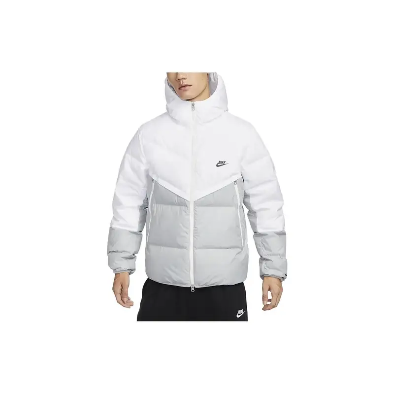 Giacca a vento con cappuccio color-block Nike Sportswear Storm-FIT Windrunner Piumino Uomo Capispalla Bianco DV1132-100