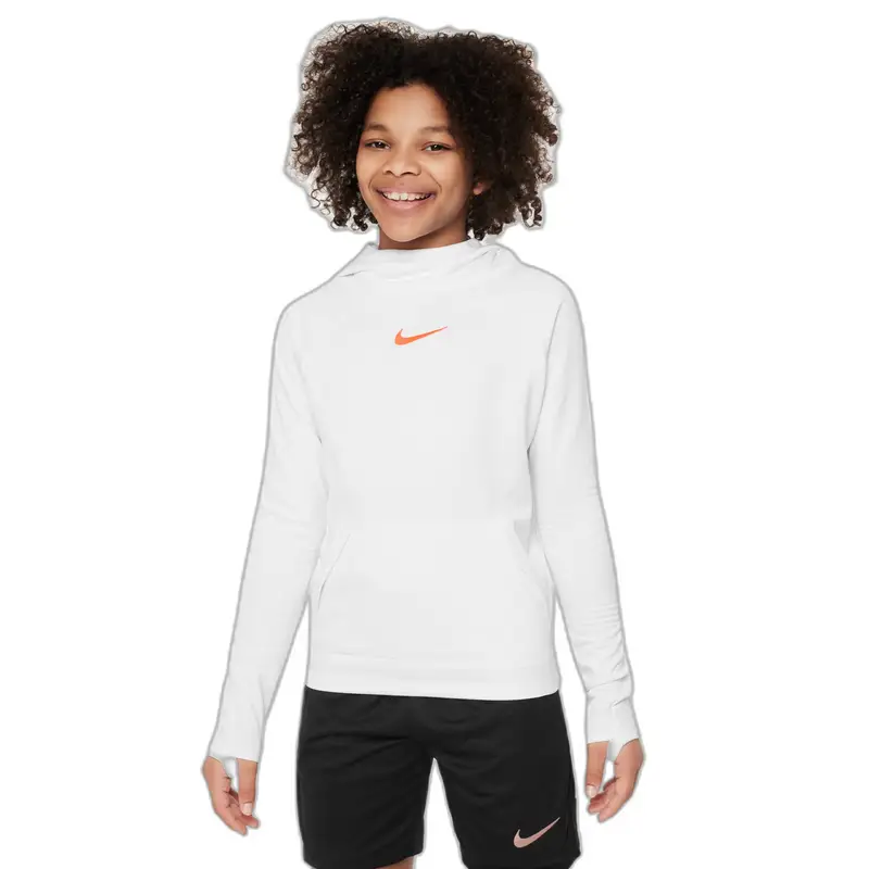 Giacca a vento con cappuccio Dri-FIT per bambini Nike Academy Mat Nov Blanc