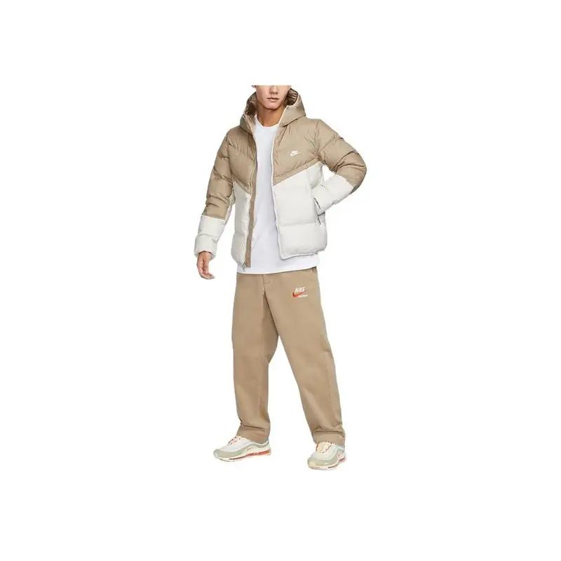 Giacca a vento con cappuccio e zip Nike Sportswear Storm-FIT Windrunner Calda Maniche Lunghe Piumino Uomo Giacca Cachi DV1132-247 XL miniatura 4
