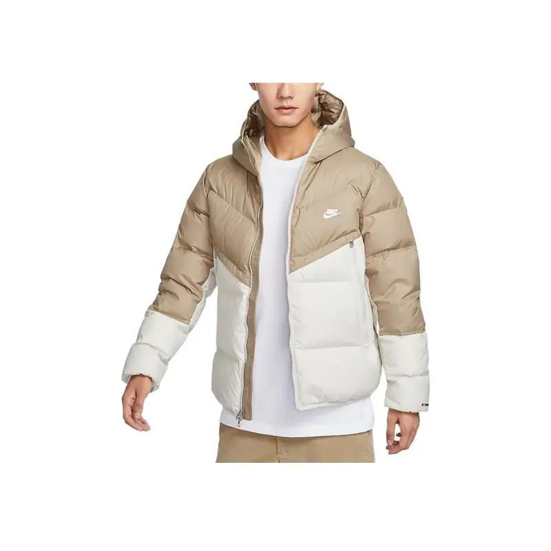 Giacca a vento con cappuccio e zip Nike Sportswear Storm-FIT Windrunner Calda Maniche Lunghe Piumino Uomo Giacca Cachi DV1132-247 XL