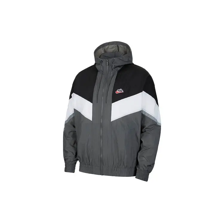 Giacca a vento con cappuccio riflettente Nike Windrunner+ da uomo Grigio CZ0782-068 XL