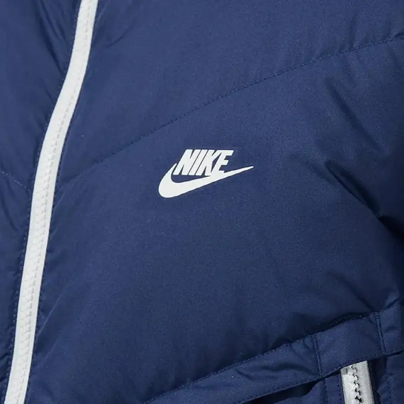 Giacca a Vento Imbottita con Cerniera e Stampa Logo Nike da Uomo Capispalla Blu DV0756-410 M miniatura 4