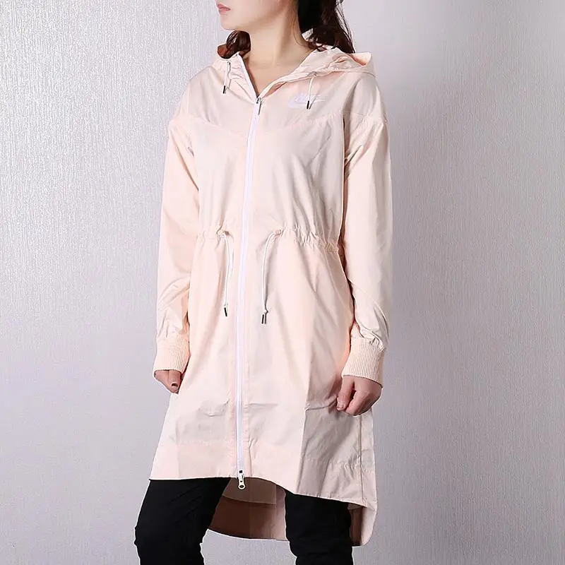 Giacca a vento lunga Nike in tessuto da donna Giubbotti Rosa Chiaro 932060-838 L miniatura 2