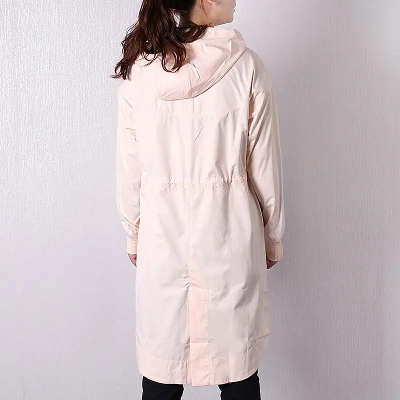 Giacca a vento lunga Nike in tessuto da donna Giubbotti Rosa Chiaro 932060-838 L miniatura 4