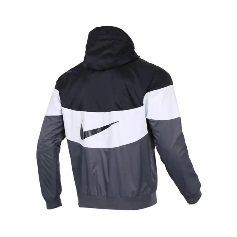 Giacca Antivento Tessuta Nike Windrunner Uomo Giacche Nero Grigio AJ1397-010 XL miniatura 4