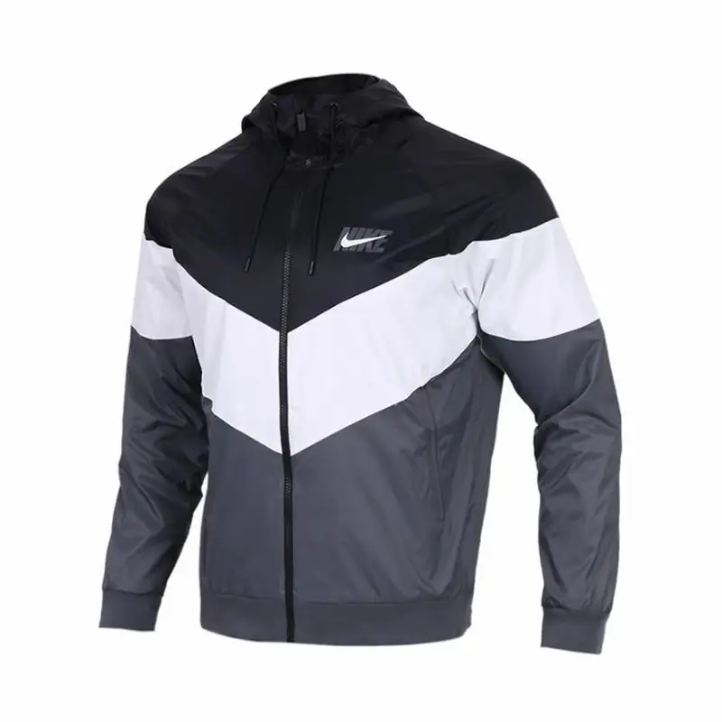 Giacca Antivento Tessuta Nike Windrunner Uomo Giacche Nero Grigio AJ1397-010 XL