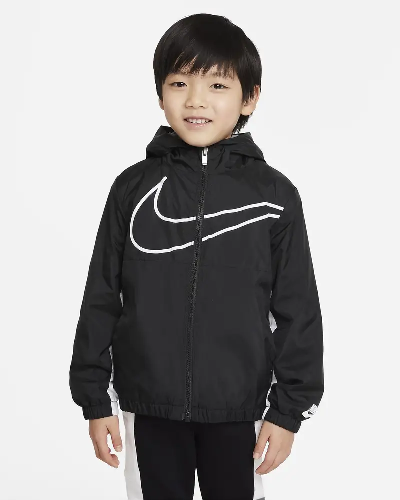Giacca bambino antivento nike swoosh windbreaker - nero | Nike