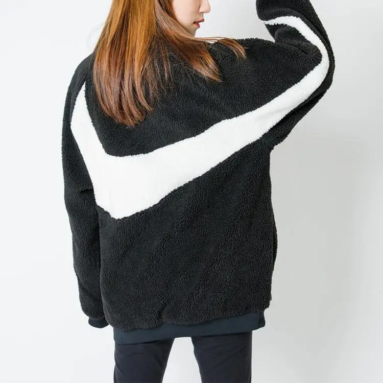 Giacca Boa Reversibile Nike Big Swoosh Nera Uomo Capispalla BQ6546-011 L miniatura 2