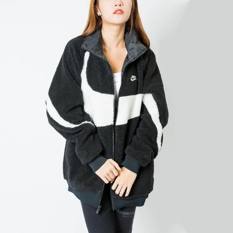 Giacca Boa Reversibile Nike Big Swoosh Nera Uomo Capispalla BQ6546-011 XXXL miniatura 4