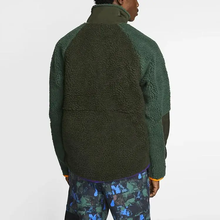 Nike Giacca Calda Colorblock Collo Alto Verde Uomo miniatura 4