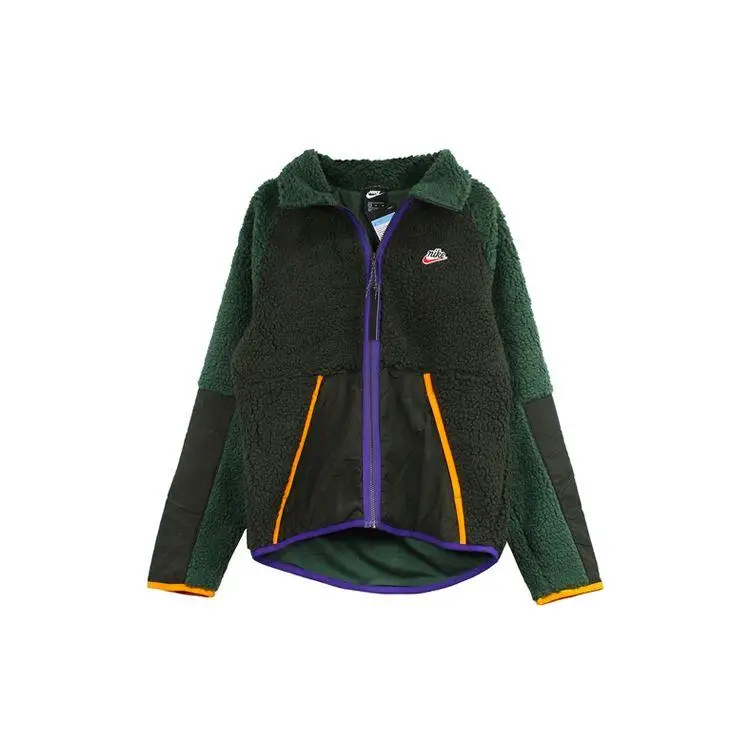 Nike Giacca Calda Colorblock Collo Alto Verde Uomo