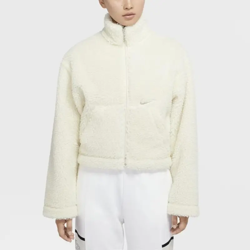 Nike Giacca Calda Sherpa Antivento Donna Bianco miniatura 5