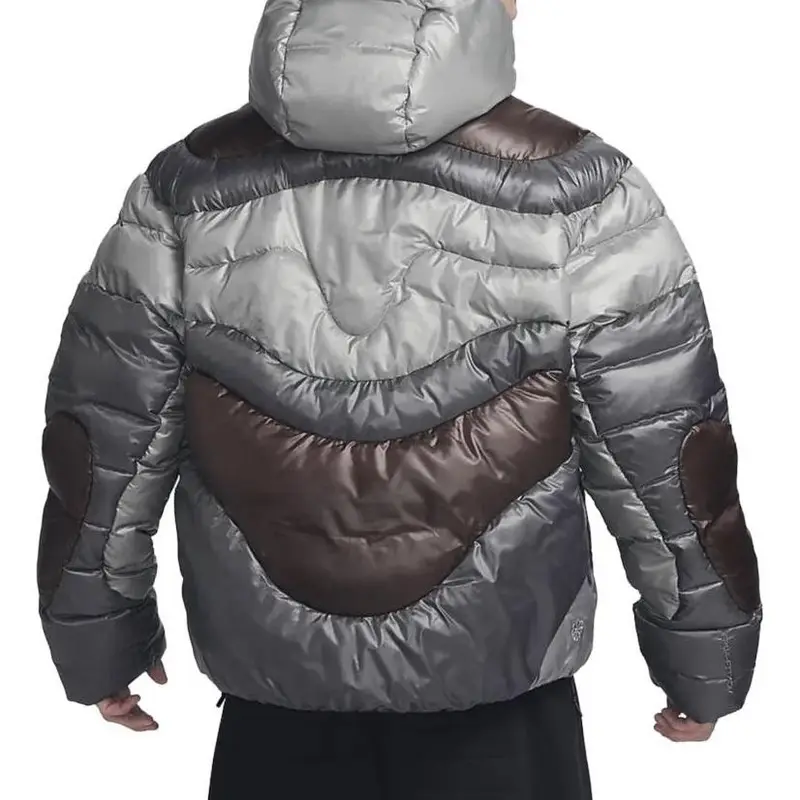 Nike Giacca casual calda e ampia con cappuccio a blocchi di colore miniatura 2