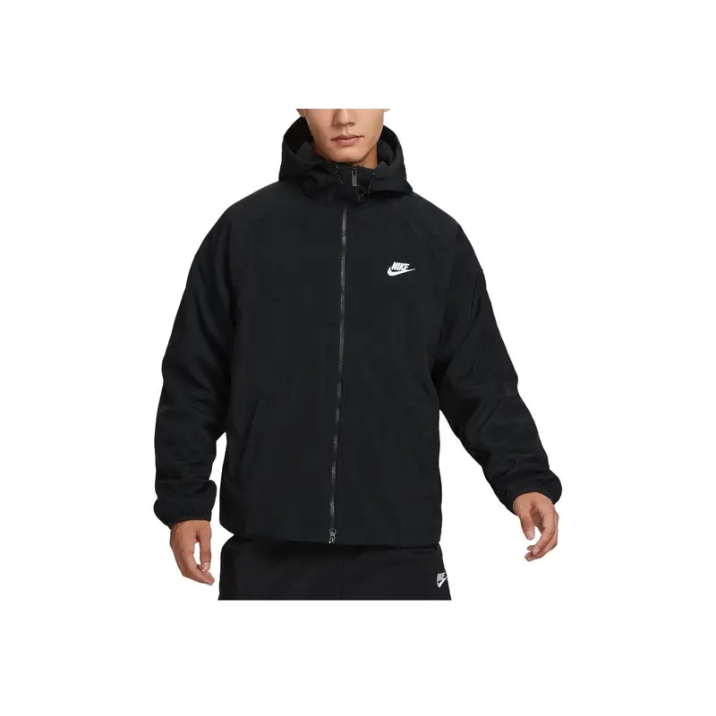 Nike Giacca Casual con Cappuccio e Zip Uomo Nera miniatura 5