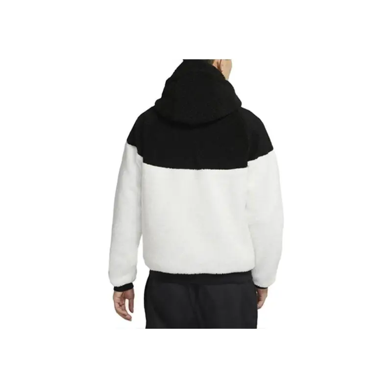Giacca Casual da Riscaldamento in Pile Sherpa Nike Windrunner da Uomo Giacche Bianco Sporco DD0300-016 XL miniatura 3