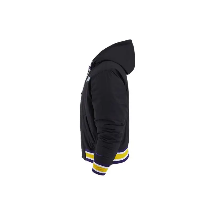 Giacca casual sportiva con cappuccio in cotone Nike Los Angeles Lakers da uomo Giacca Nera DB1989-010 XL miniatura 2