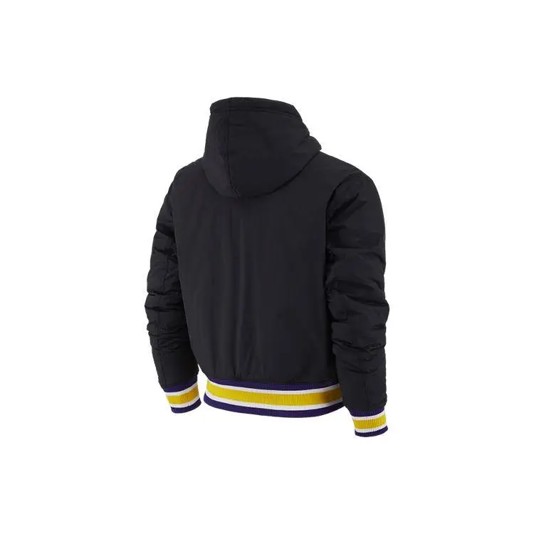Giacca casual sportiva con cappuccio in cotone Nike Los Angeles Lakers da uomo Giacca Nera DB1989-010 XL miniatura 4