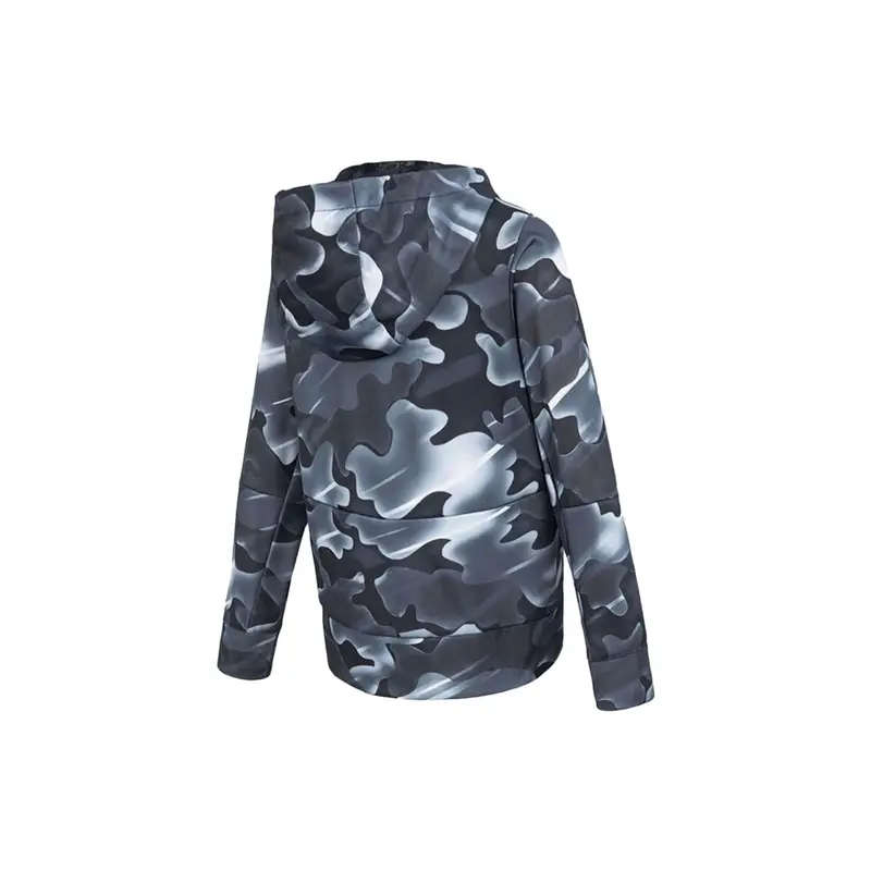 Giacca con cappuccio a maniche lunghe sportiva casual mimetica Nike Giacche per bambini Nero BQ1657-010 XL miniatura 3
