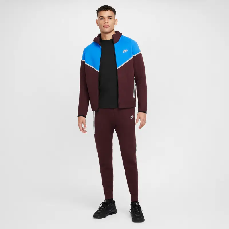 Giacca con cappuccio a zip intera Nike Tech SSNL Rouge