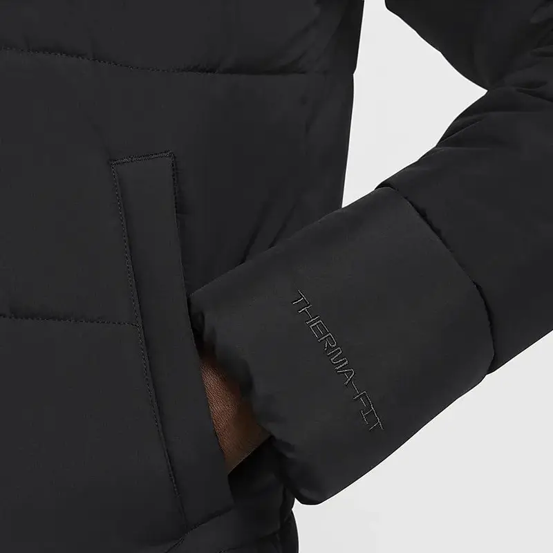 Giacca con cappuccio casual confortevole Nike Air da uomo Giacche Nero Bianco HM0198-011 2XL miniatura 5