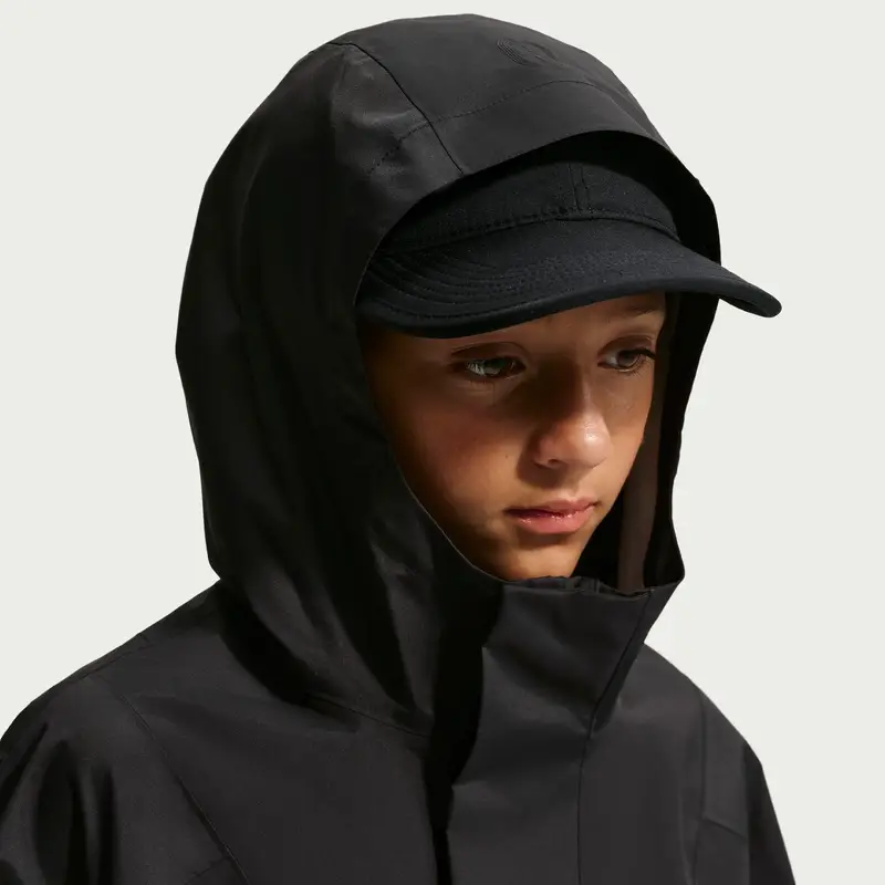 Giacca con cappuccio da bambina Nike MAVN Noir