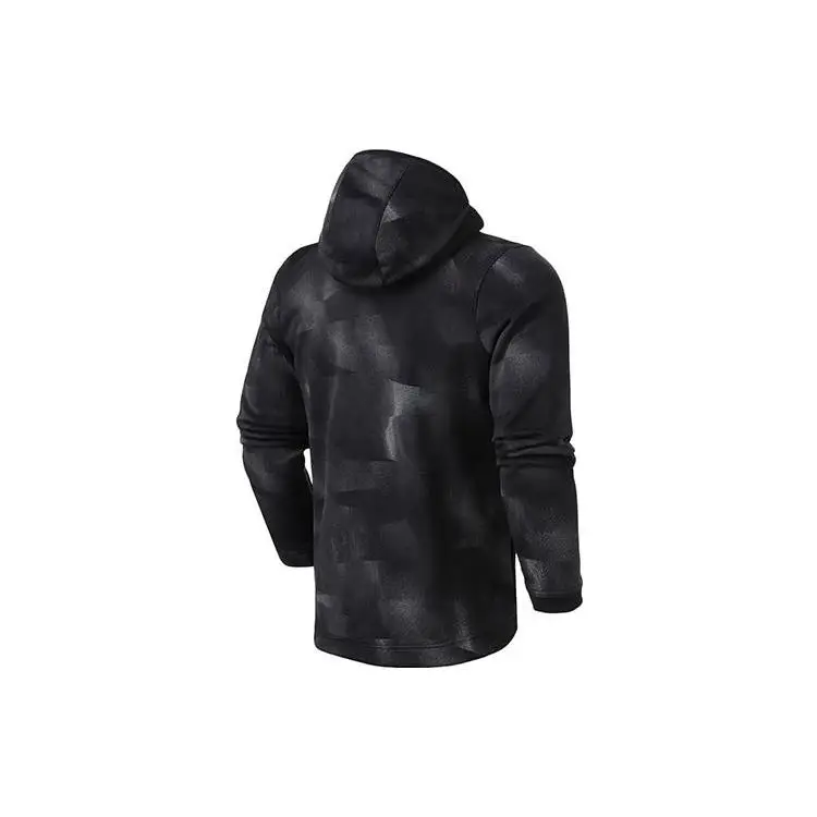 Giacca con cappuccio da basket mimetica Nike LeBron James da uomo Giacche Nere AV5897-010 L miniatura 3