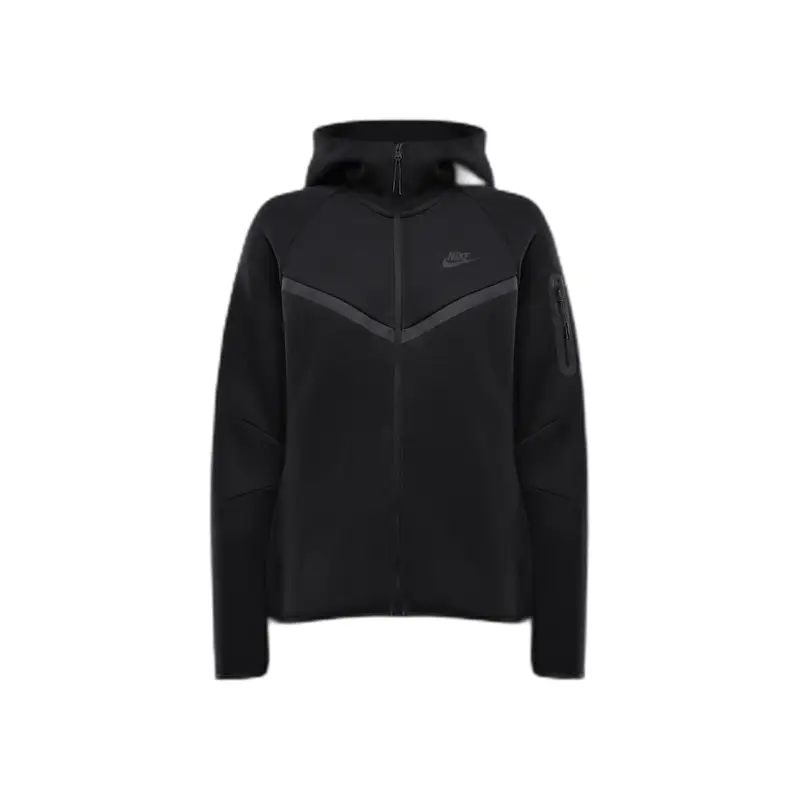 Giacca con cappuccio da donna Nike Tech Fleece Windrunner Noir