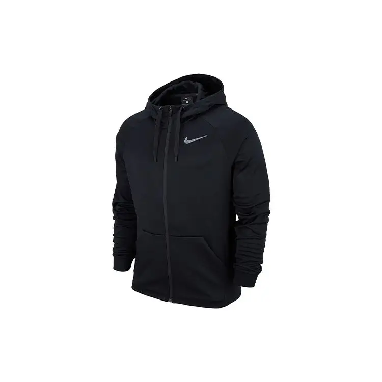 Giacca con cappuccio e zip Nike Therma da uomo, capospalla, nero scuro AJ4451-010 M