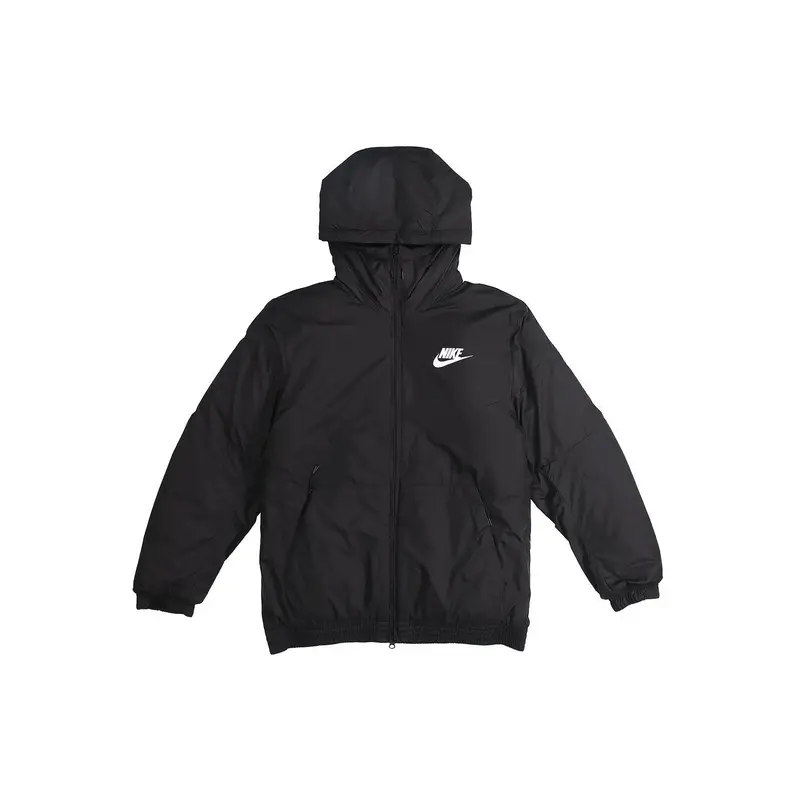 Giacca con cappuccio foderata in pile imbottita sintetica Nike Sportswear Uomo Capispalla Nero 928862-010 S