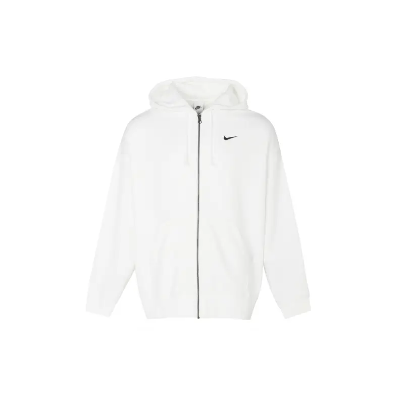 Giacca con Cappuccio in Pile con Zip Frontale Nike da Donna Giubbotti Bianco DD5635-100 M