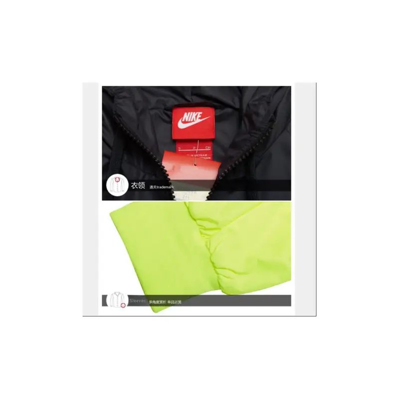 Giacca con cappuccio Nike Design Patchwork con Logo del Marchio Stampato Giacche da Donna Nera 545909-211 M miniatura 5