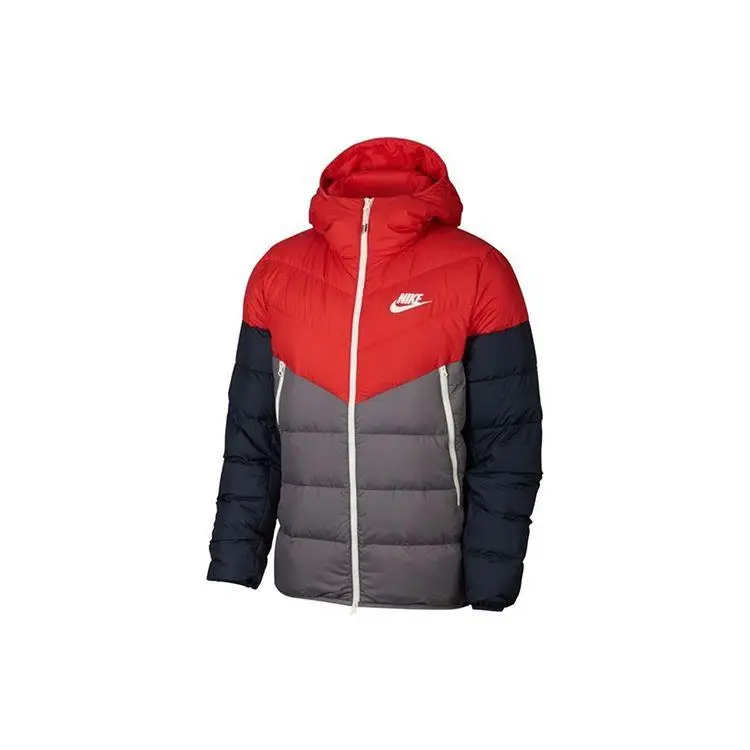 Giacca con cappuccio Nike Nsw Windrunner imbottita in piumino da uomo capispalla rosso blu grigio 928834-634 XXL