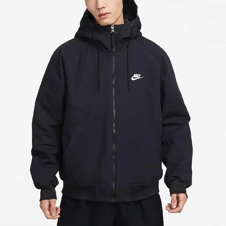Giacca con Cappuccio Nike Sportswear Windrunner Canvas Logo Uomo Capispalla Nero DX0693-010 S miniatura 5