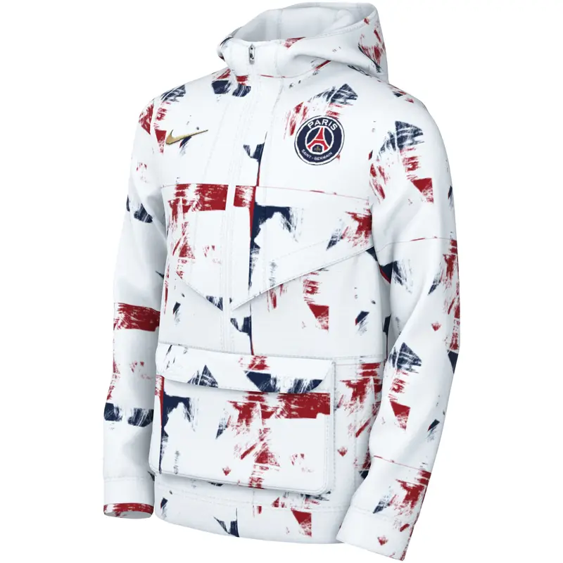 Giacca con cappuccio per bambini PSG 2024/25 Amplify Anrak Blanc
