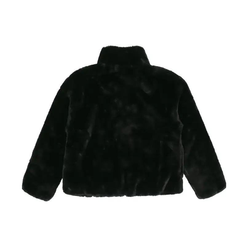 Giacca con Colletto in Pile con Logo Grande Swoosh Nike Sportswear per la Primavera Giacche da Donna Nera CU6559-010 M miniatura 3