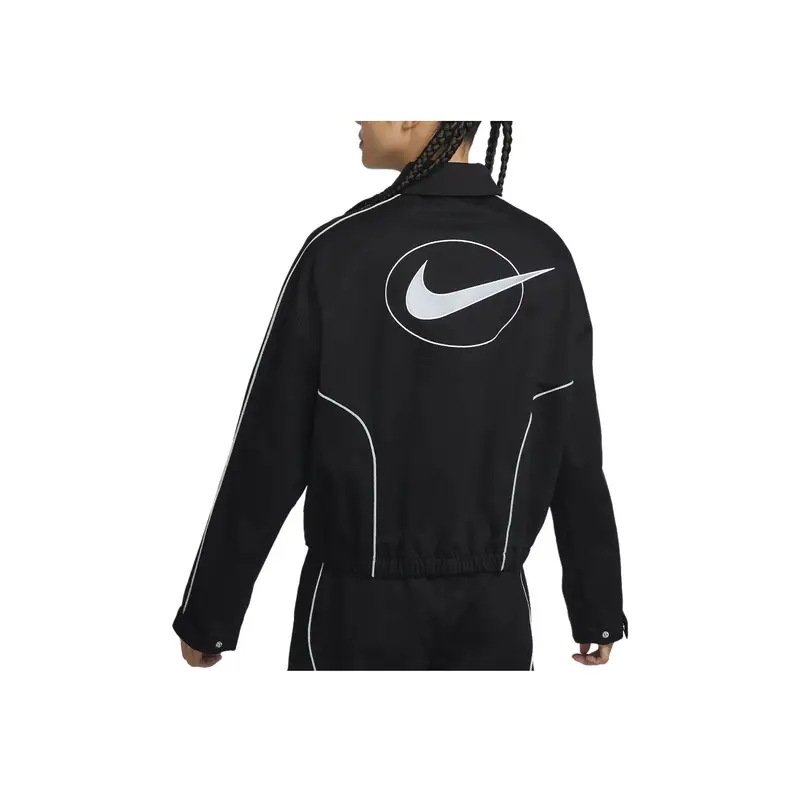 Giacca con Zip e Logo Nike Sportswear Giacca Donna Nera FN1941-010 L miniatura 3