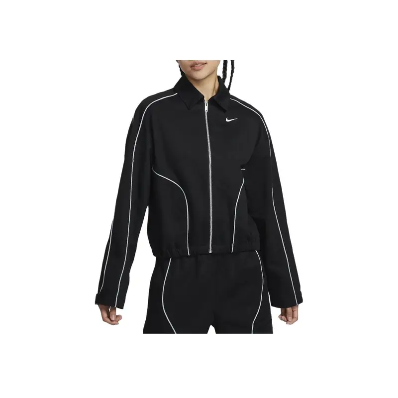 Giacca con Zip e Logo Nike Sportswear Giacca Donna Nera FN1941-010 S miniatura 4