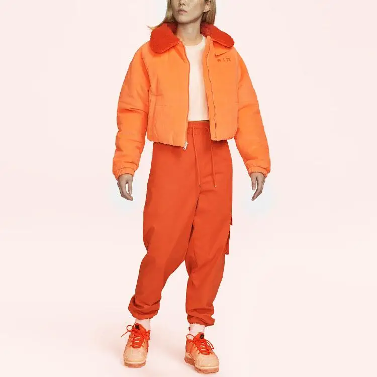 Giacca con Zip e Motivo Stampato con Logo Nike da Donna Arancione DQ6931-871 XL miniatura 4