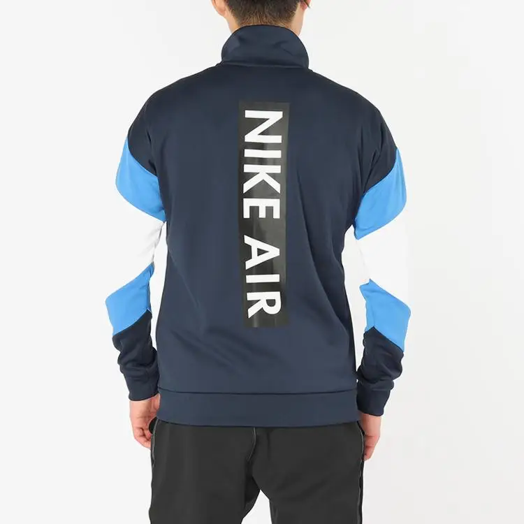 Nike Giacca da Allenamento Fitness Uomo Blu Scuro con Colletto Alto e miniatura 2