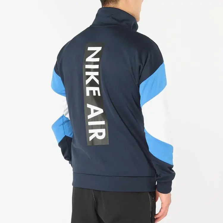 Nike Giacca da Allenamento Fitness Uomo Blu Scuro con Colletto Alto e miniatura 3