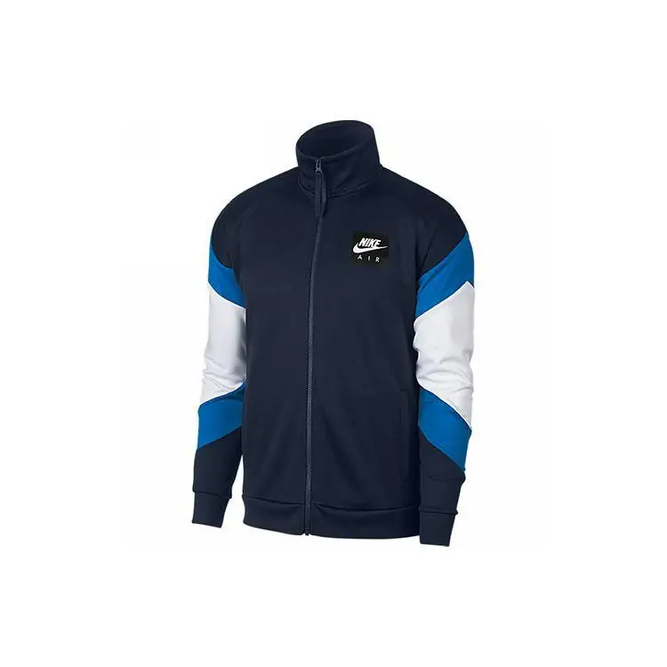 Nike Giacca da Allenamento Fitness Uomo Blu Scuro con Colletto Alto e miniatura 4