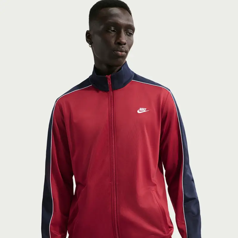 Giacca da allenamento in jersey di poliestere Nike Club Rouge