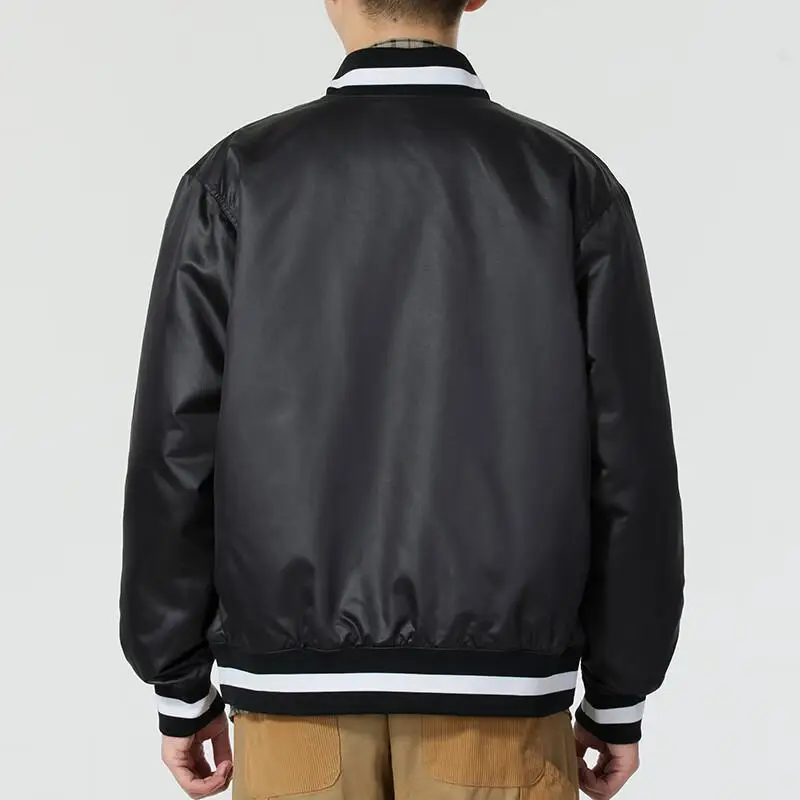 Giacca da baseball monopetto Nike DNA Therma-Fit da uomo, casual, sportiva, da esterno, nera, FZ0663010 M miniatura 3