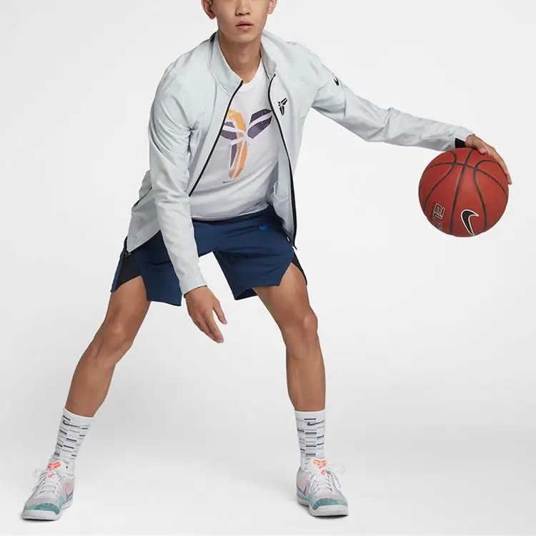 Giacca da Basket Nike Kobe Bryant con Zip e Collo Uomo Giacche Bianca AJ0374-043 XXXL miniatura 3