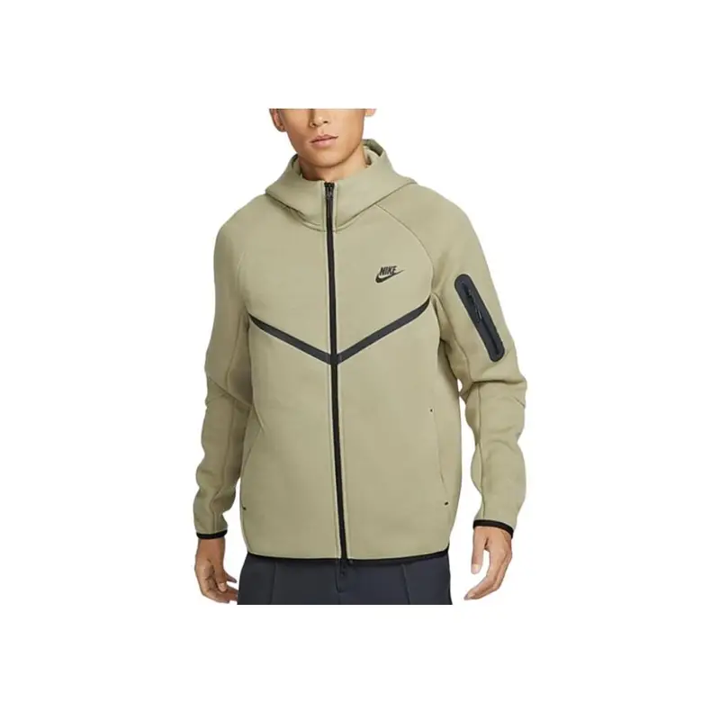 Giacca da corsa a maniche lunghe in maglia con cappuccio e logo Nike per lo sport e il tempo libero da uomo kaki HV0950277 XL miniatura 4