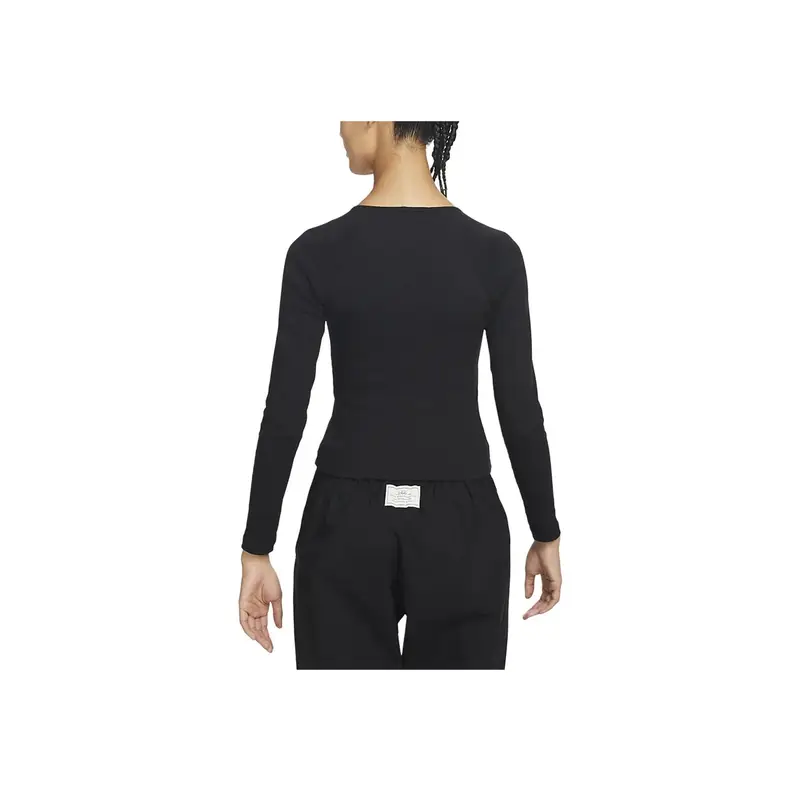 Giacca da donna Nike Sportswear con logo ricamato, doppia zip e apertura ossea, nera FD2377-010 L miniatura 4