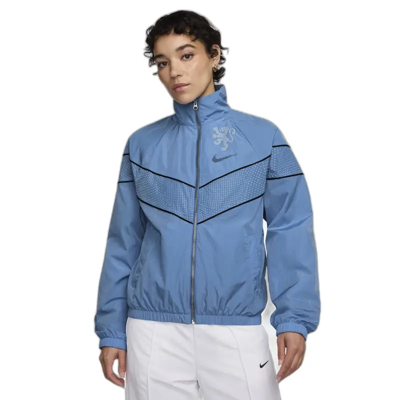 Giacca da palestra donna Paesi Bassi Windrunner 2025 Bleu