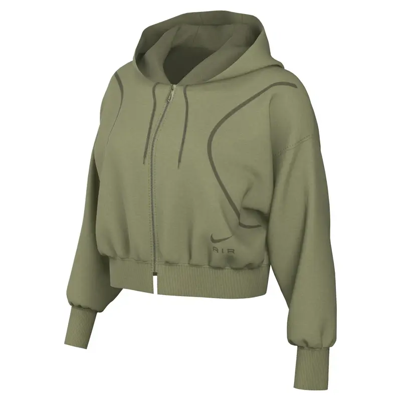 Giacca da tuta in pile con cappuccio da donna Nike Air Marron