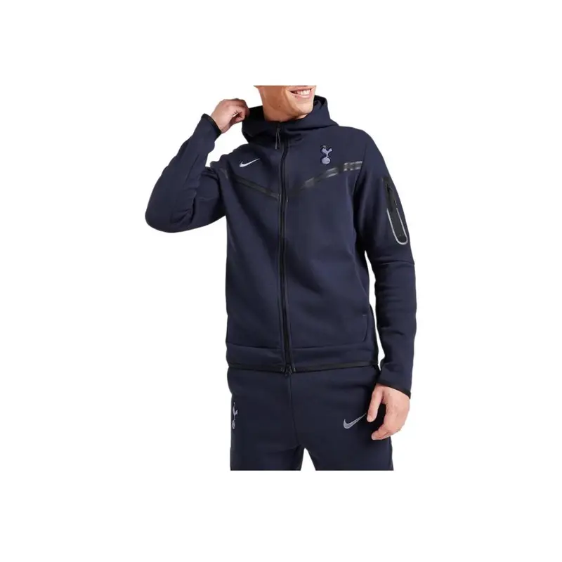 Giacca da Uomo Nike con Cappuccio e Doppia Zip, Vestibilità Aderente, Manica Lunga, Fantasia Logo Nike, Blu DV4829-459 XL miniatura 2